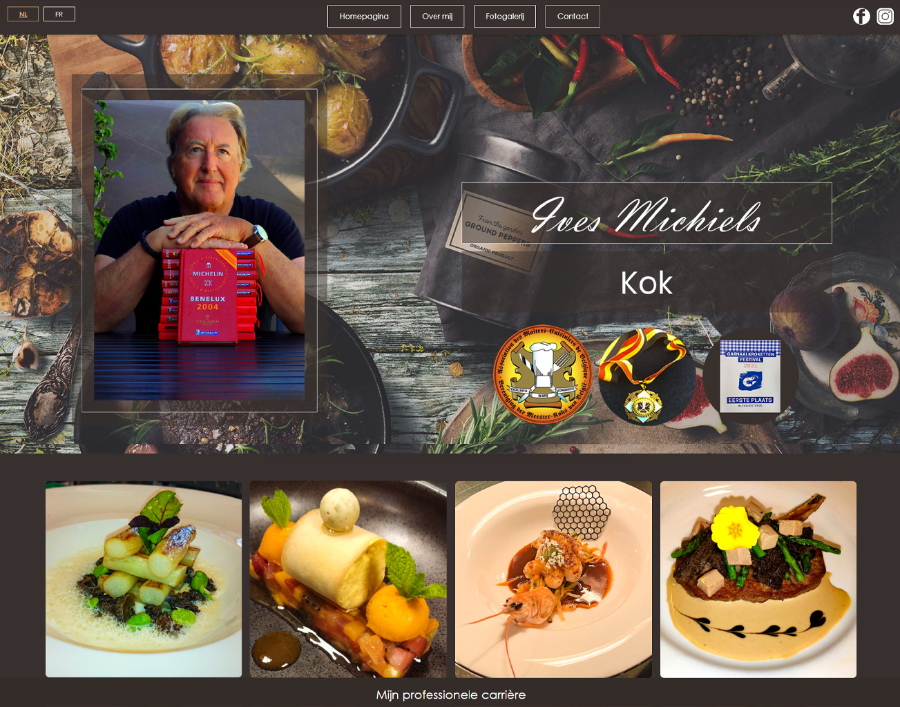 Ives Michiels Cuisinier website voorbeeld